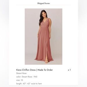 Bridesmaid Chiffon Dress in Desert Rose: Revelry